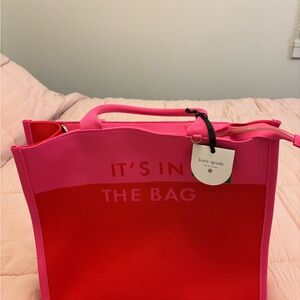 NWT! Kate Spade x Target Vibrant Pink and Red Large Tote